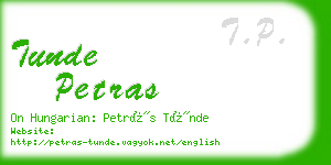 tunde petras business card